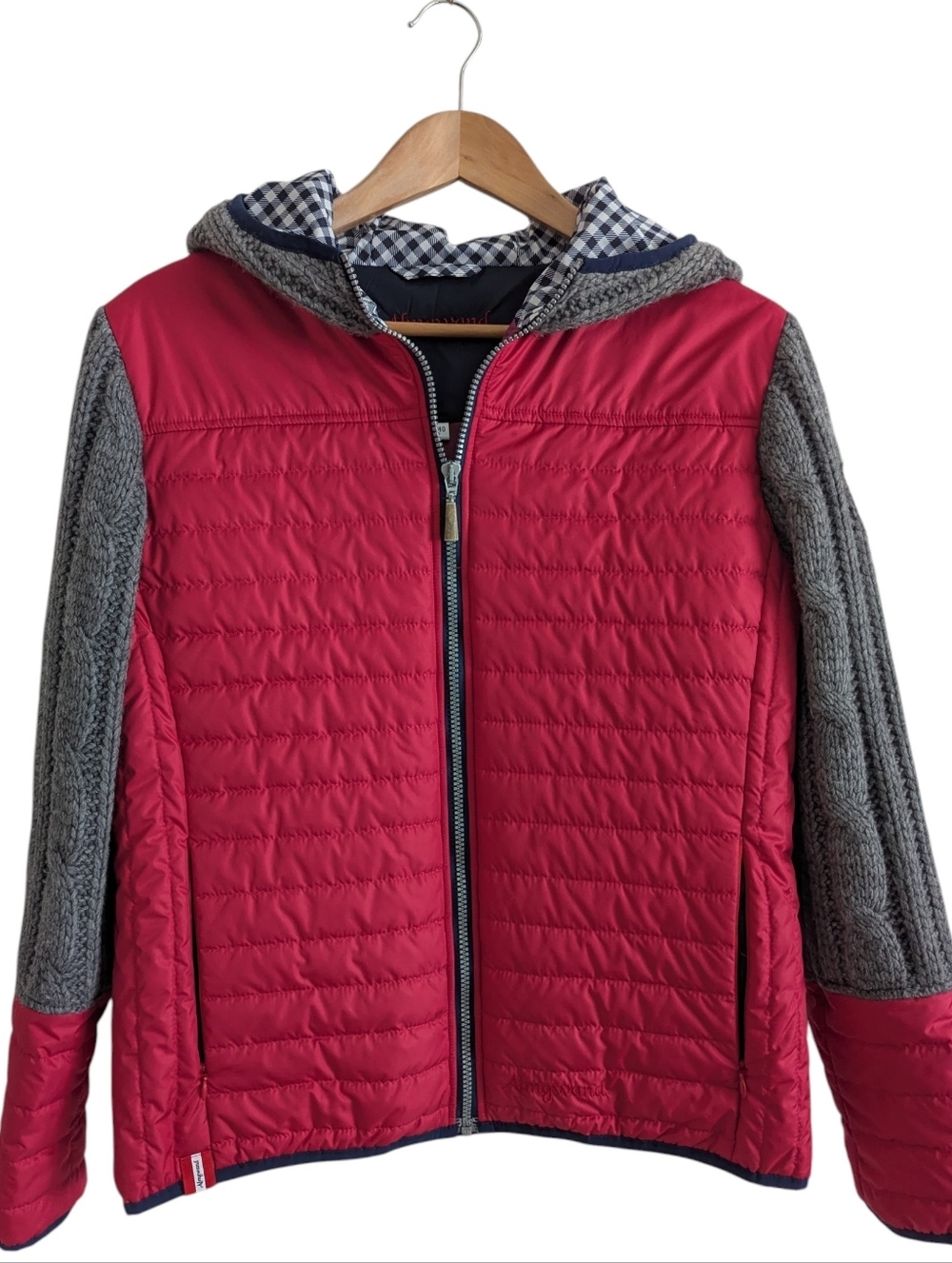 ALMGWAND Women's Hybrid Jacket Fuschia & Gray Medium